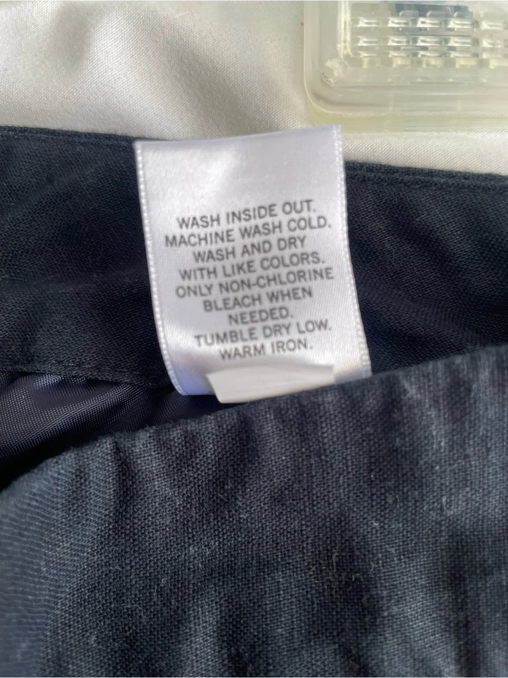 Banana Republic Navy Linen Straight-Leg Pants